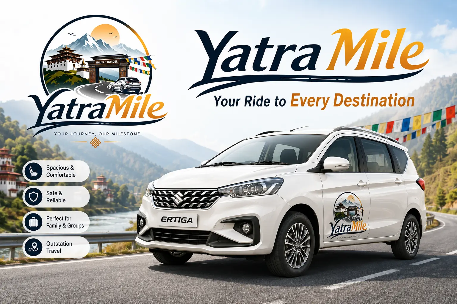 Ertiga Maruti Suzuki taxi used for Local / Outstation transfers by YatraMile, Jaigaon