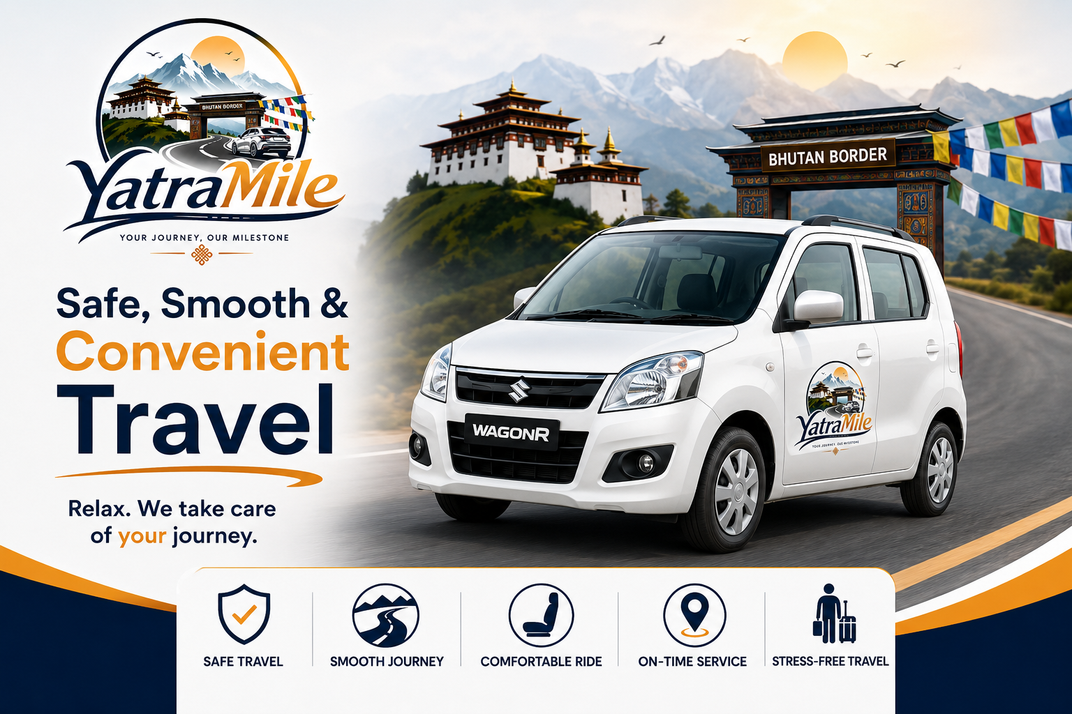 WagnoR Maruti Suzuki taxi used for Local / Outstation transfers by YatraMile, Jaigaon